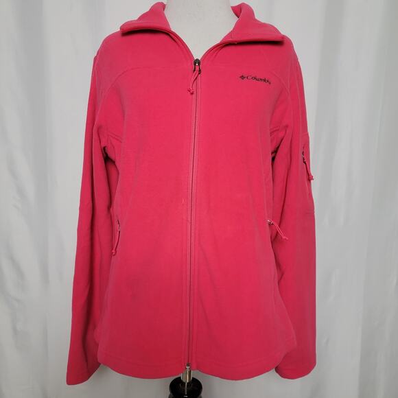 Columbia Pink Fleece Jacket SZ Medium - Picture 1 of 3
